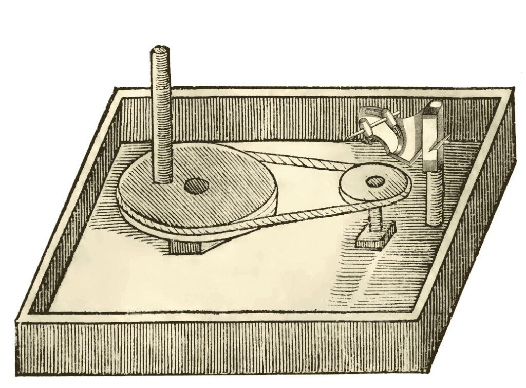 Lap wheel, 1609