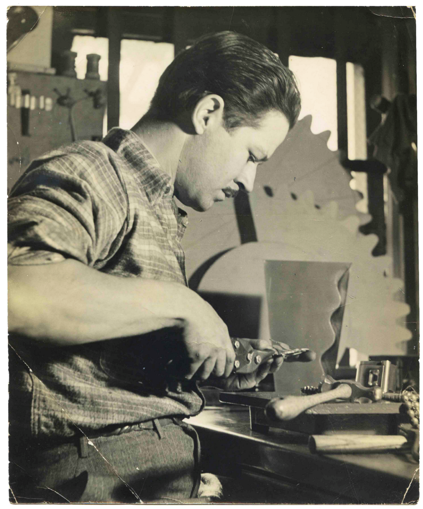 Frank Rebajes in his studio